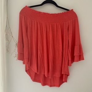 Off the Shoulder Pink Top | Large